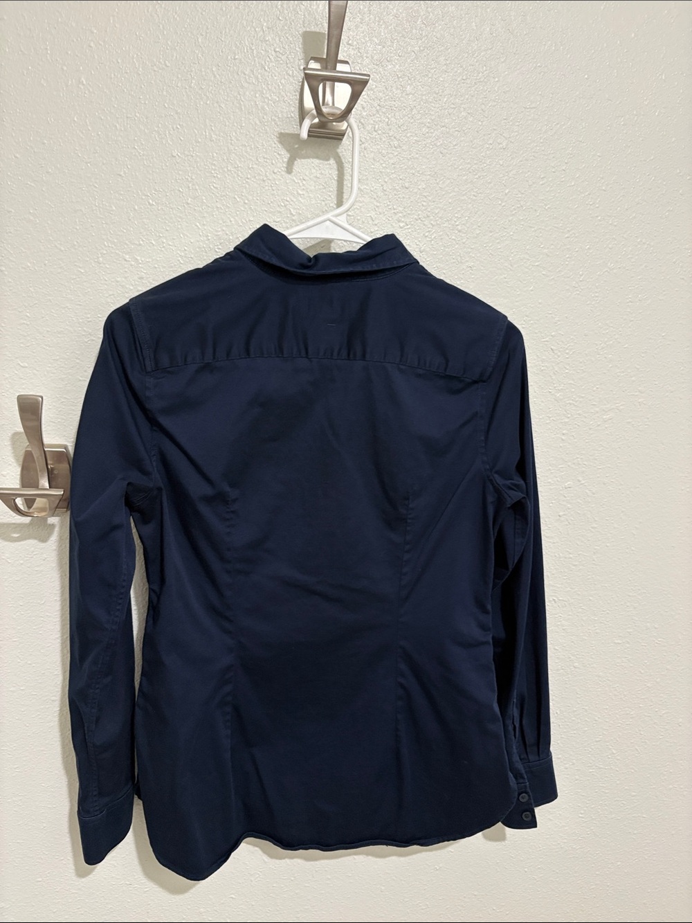 Women’s Navy Button-Up Shirt - Picture 3 of 3